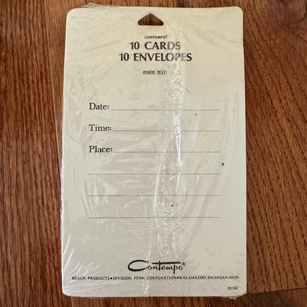 New Vtg 10 of INVITATIONS Cards “COME TO OUR PARTY” with envelopes